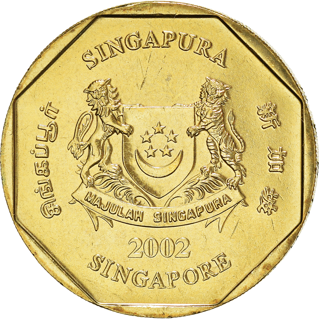 Coin, Singapore, Dollar, 2002, Singapore Mint, , Aluminum-Bronze, KM:103