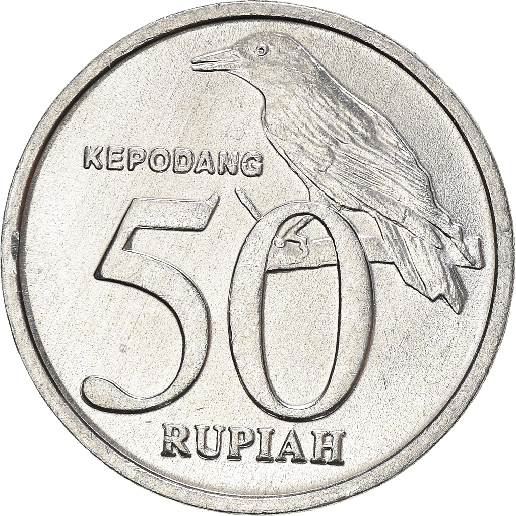 Moneda, Indonesia, 50 Rupiah, 1999, EBC+, Aluminio, KM:60