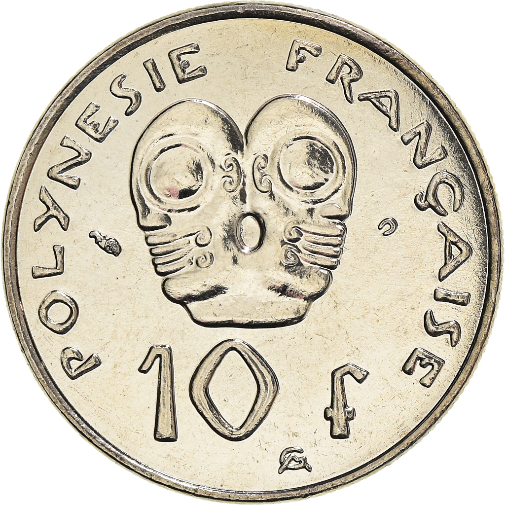 Moneda, Polinesia francesa, 10 Francs, 2001, Paris, SC+, Níquel, KM:8