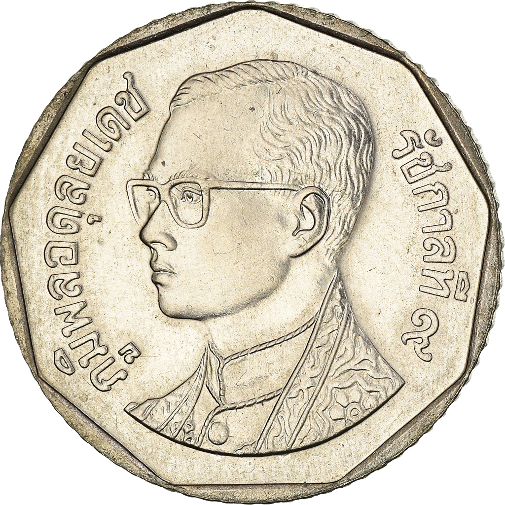 Coin, Thailand, Rama IX, 5 Baht, 1991, , Copper-Nickel Clad Copper, KM:219