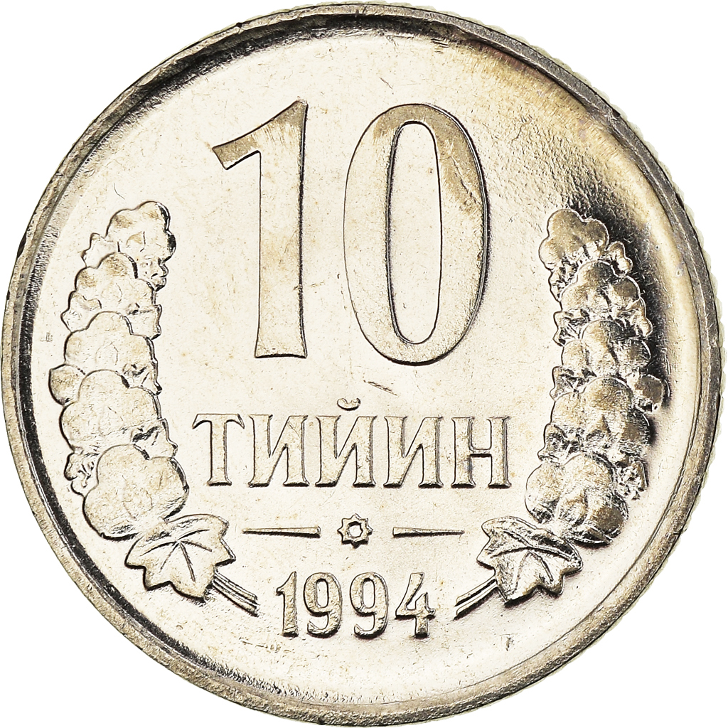 Coin, Uzbekistan, 10 Tiyin, 1994, , Nickel Clad Steel, KM:4.2