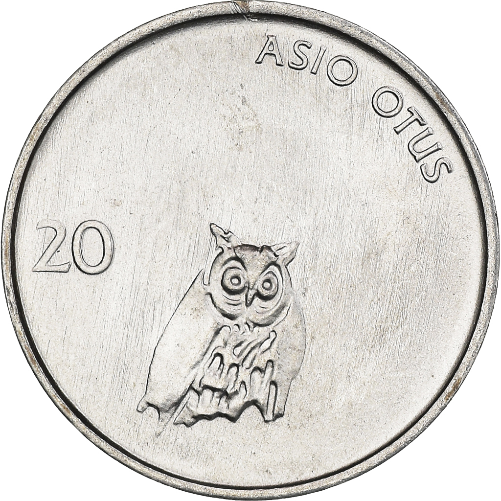 Moneda, Eslovenia, 20 Stotinov, 1992, EBC+, Aluminio, KM:8