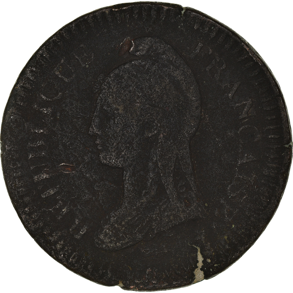 Coin, France, Dupré, Decime, 1796, Paris, , Bronze, KM:644.1