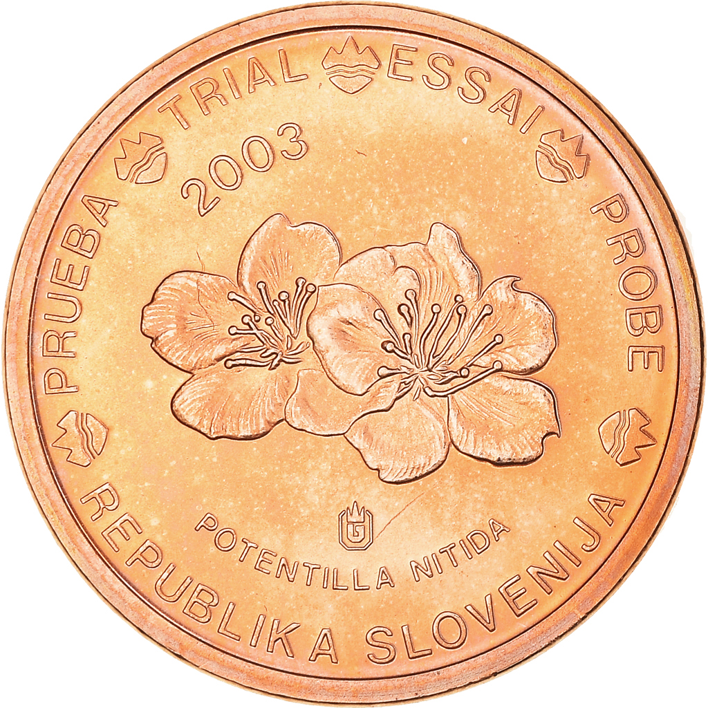 Eslovenia, Euro Cent, 2003, unofficial private coin, SC+, Cobre chapado en acero