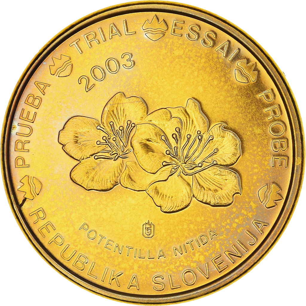 Eslovenia, 10 Euro Cent, 2003, unofficial private coin, FDC, Cobre chapado en