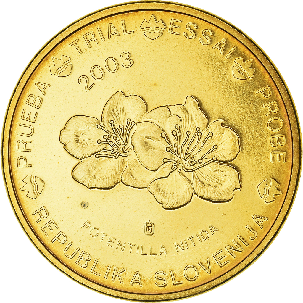 Eslovenia, 20 Euro Cent, 2003, unofficial private coin, FDC, Cobre chapado en