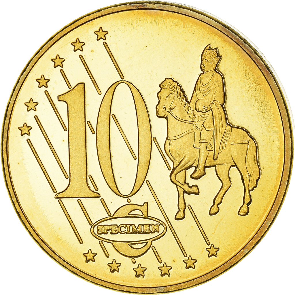 Chipre, 10 Euro Cent, 2003, unofficial private coin, SC+, Cobre chapado en acero