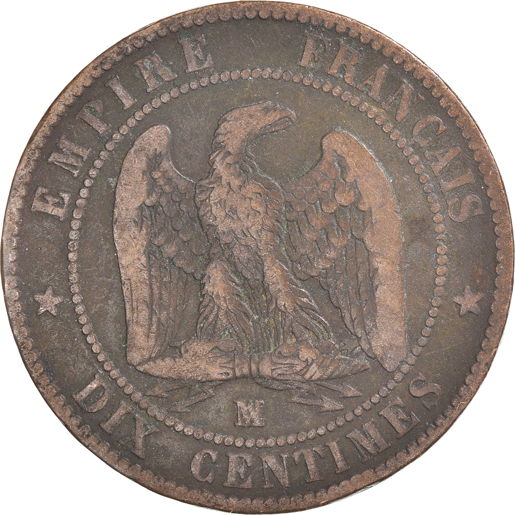 Coin, France, Napoleon III, Napoléon III, 10 Centimes, 1855, Marseille