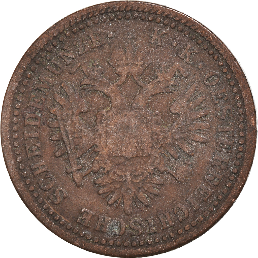 Moneda, Austria, Franz Joseph I, Kreuzer, 1851, Vienna, BC+, Cobre, KM:2185