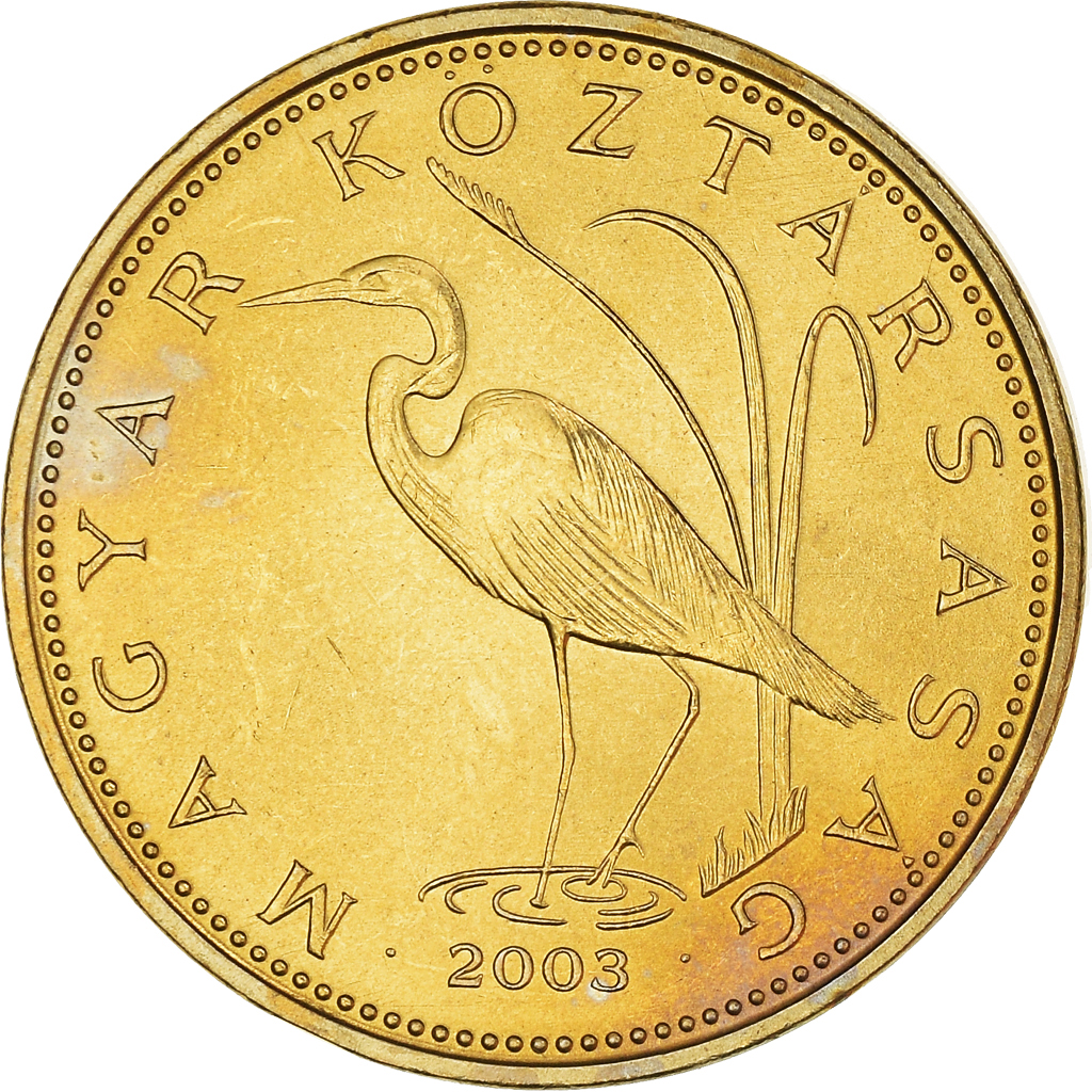 Moneda, Hungría, 5 Forint, 2003, Budapest, EBC+, Níquel - latón, KM:694