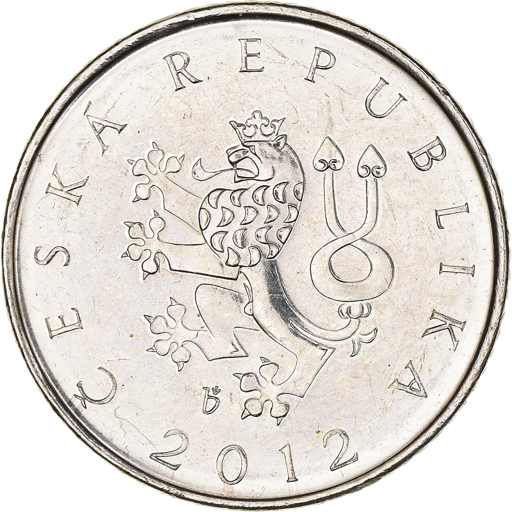 Coin, Czech Republic, Koruna, 2012, , Nickel plated steel, KM:7