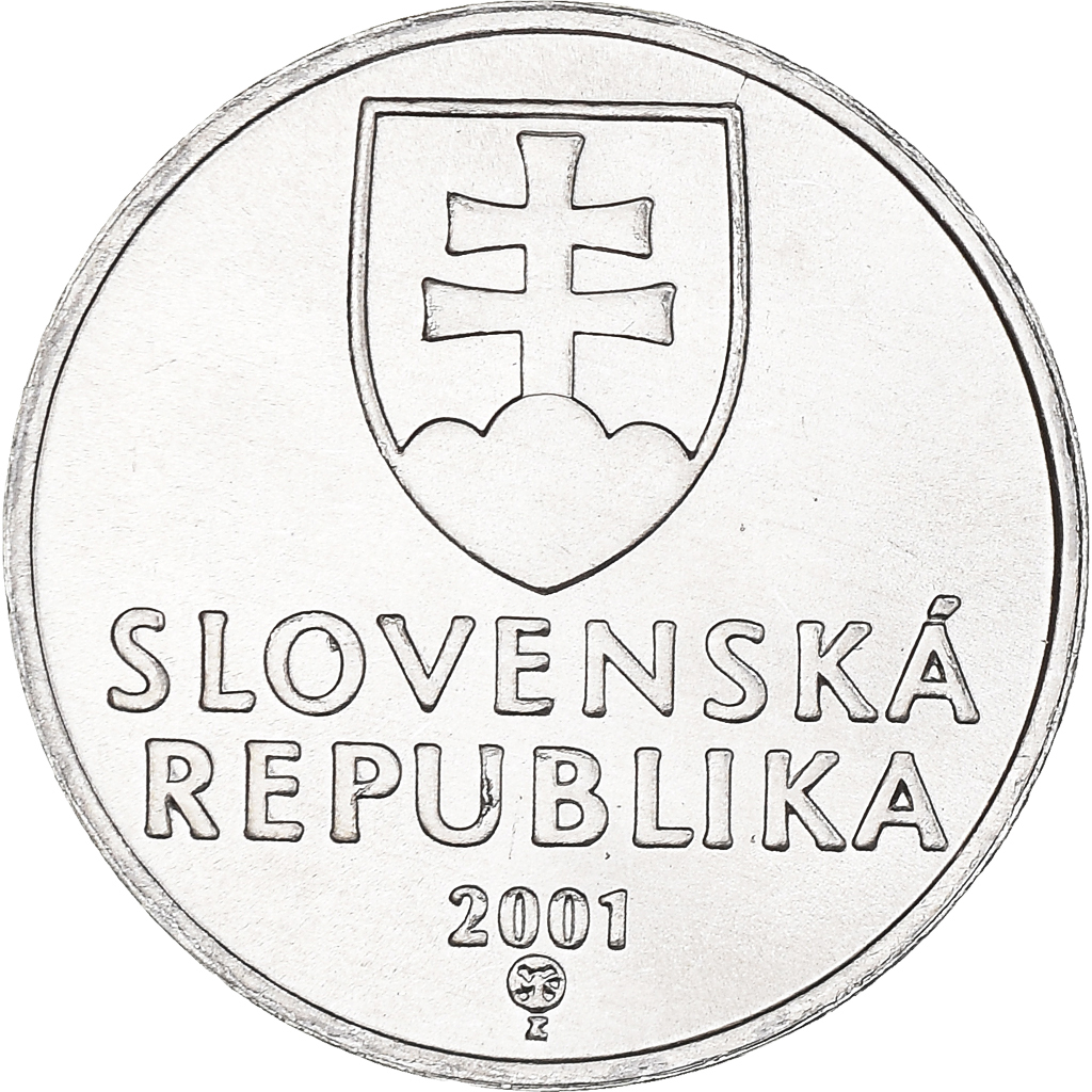 Moneda, Eslovaquia, 10 Halierov, 2001, SC+, Aluminio, KM:17