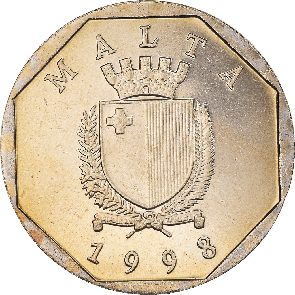 Coin, Malta, 50 Cents, 1998, , Copper-nickel, KM:98