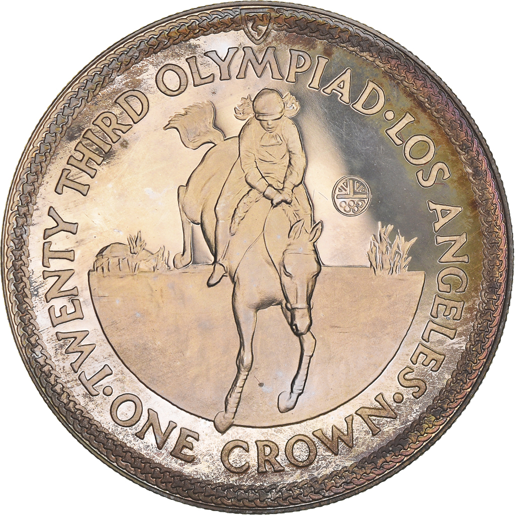 Coin, Isle of Man, Elizabeth II, Crown, 1984, Pobjoy Mint, Proof, 