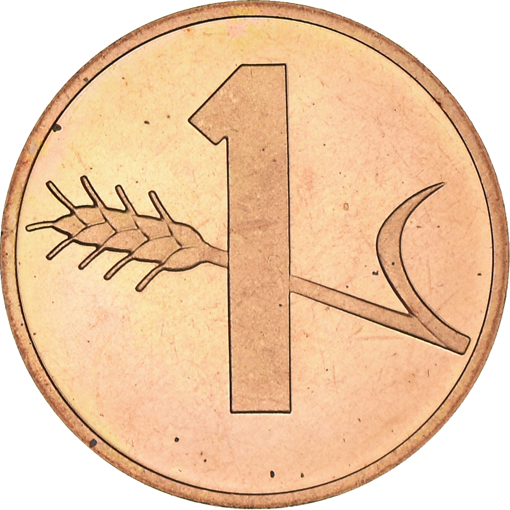 Coin, Switzerland, Rappen, 1980, Bern, Proof, , Bronze, KM:46