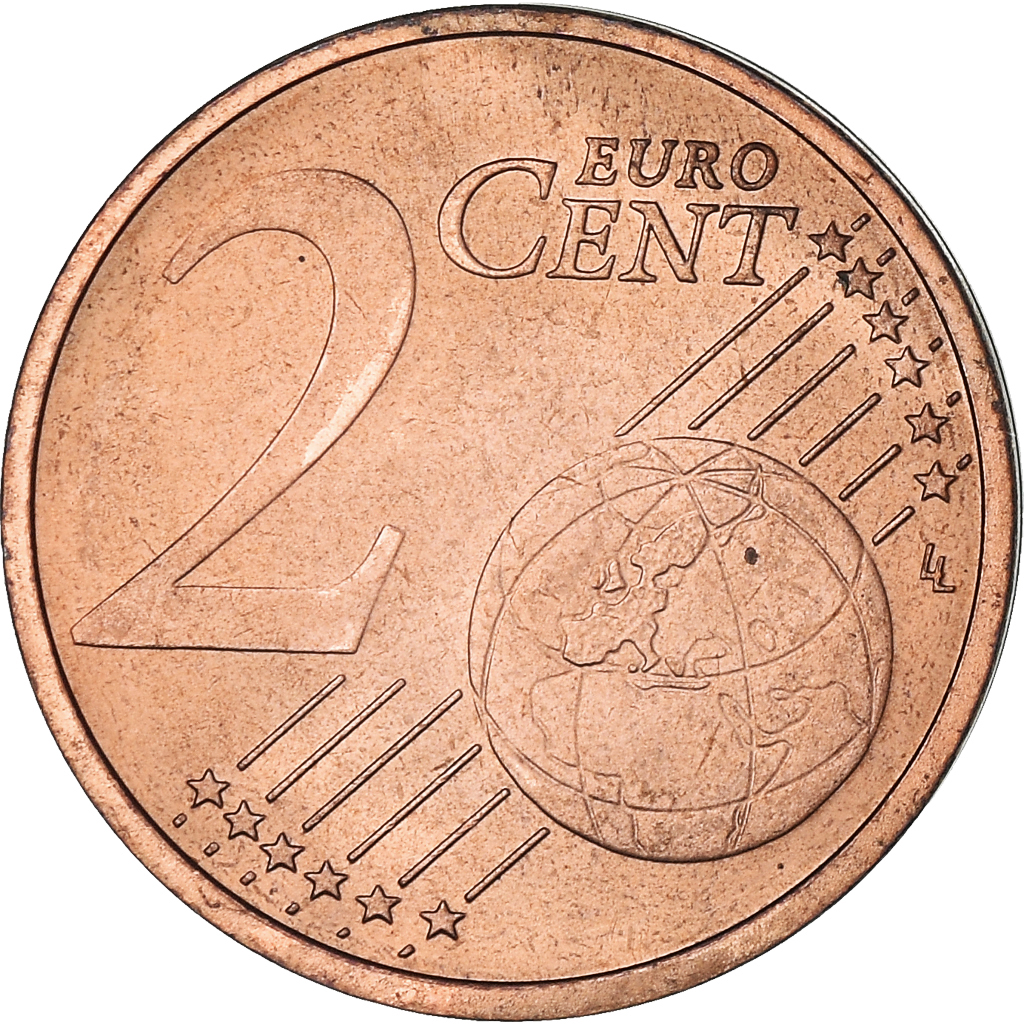 Letonia, 2 Euro Cent, 2014, Stuttgart, MBC+, Cobre chapado en acero, KM:151
