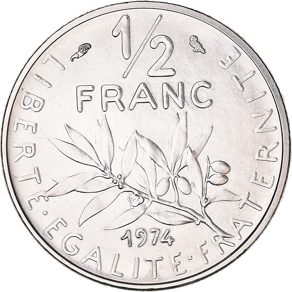Coin, France, Semeuse, 1/2 Franc, 1974, Paris, , Nickel, KM:931.1