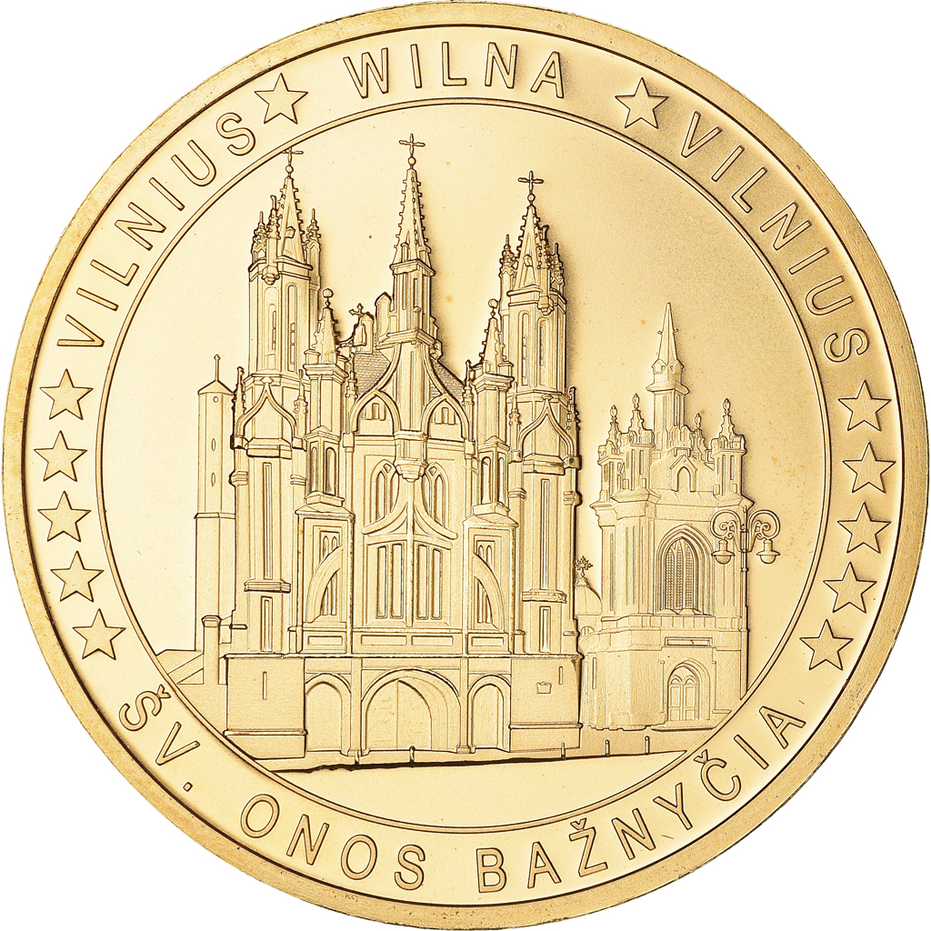 France, Token, Vilniaus - Šv. Onos bažnyčia, , Copper Gilt