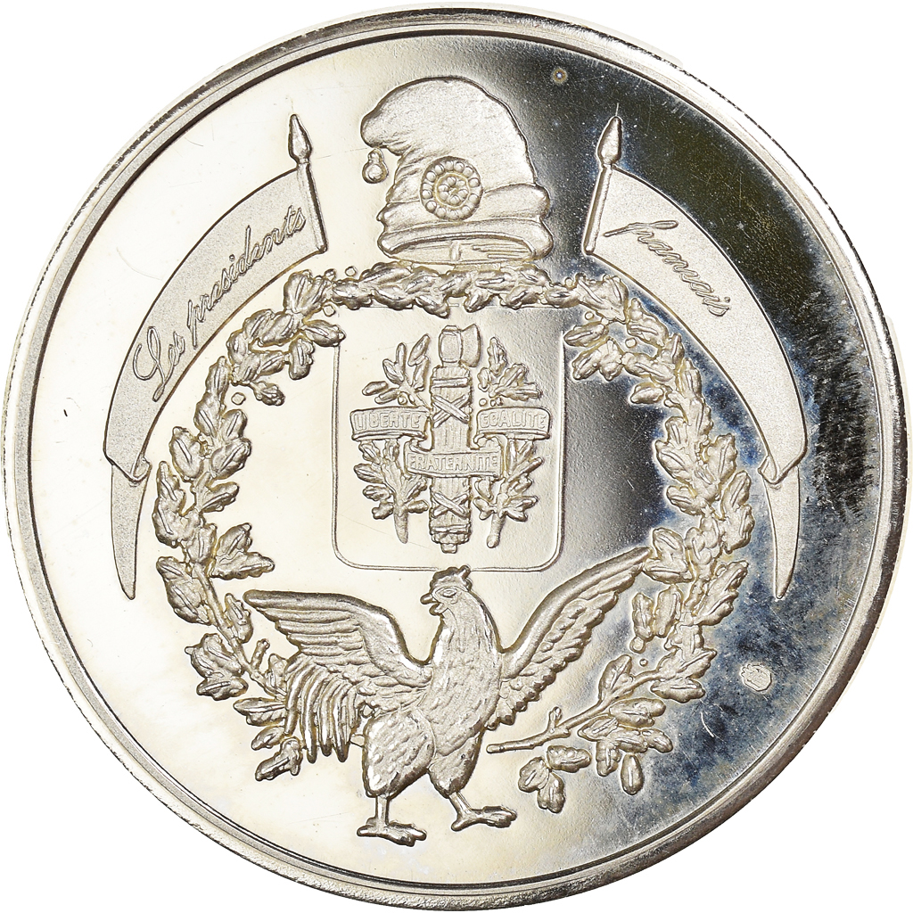 France, Medal, Charles De Gaulle, Politics, , Copper Plated Silver