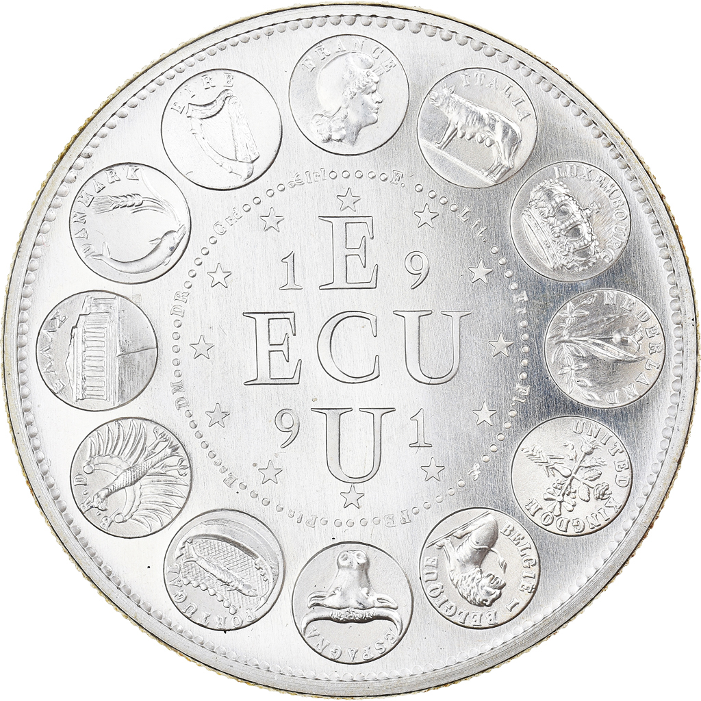 France, Medal, Ecu Europa, Marianne, 1991, Rodier, , Silver