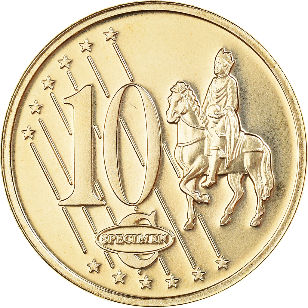 Vaticano, 10 Euro Cent, 2014, unofficial private coin, SC+, Latón