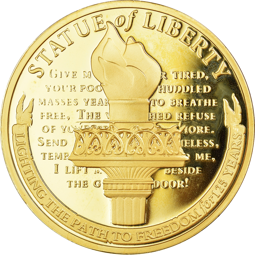 United States of America, Medal, Statue de la Liberté, , Copper Gilt