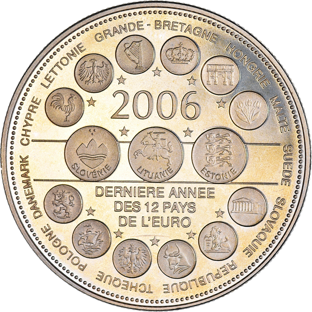 France, Medal, L'Europe des XXV, Dernière Année des 12 Pays de l'Euro, 2006