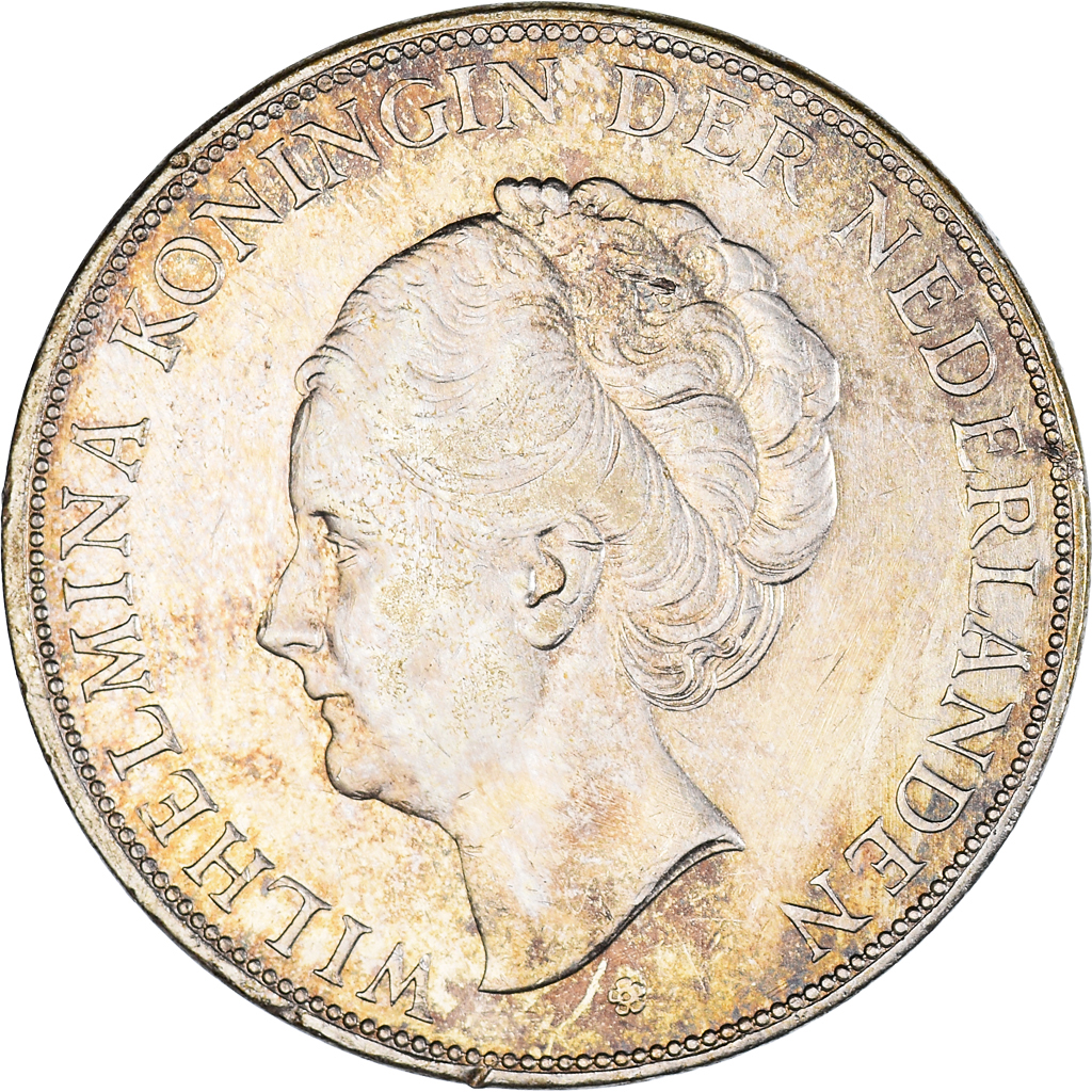 Coin, Netherlands, Wilhelmina I, 2-1/2 Gulden, 1931, , Silver, KM:165