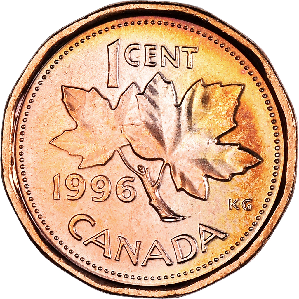 Coin, Canada, Elizabeth II, Cent, 1996, Royal Canadian Mint, Ottawa, 