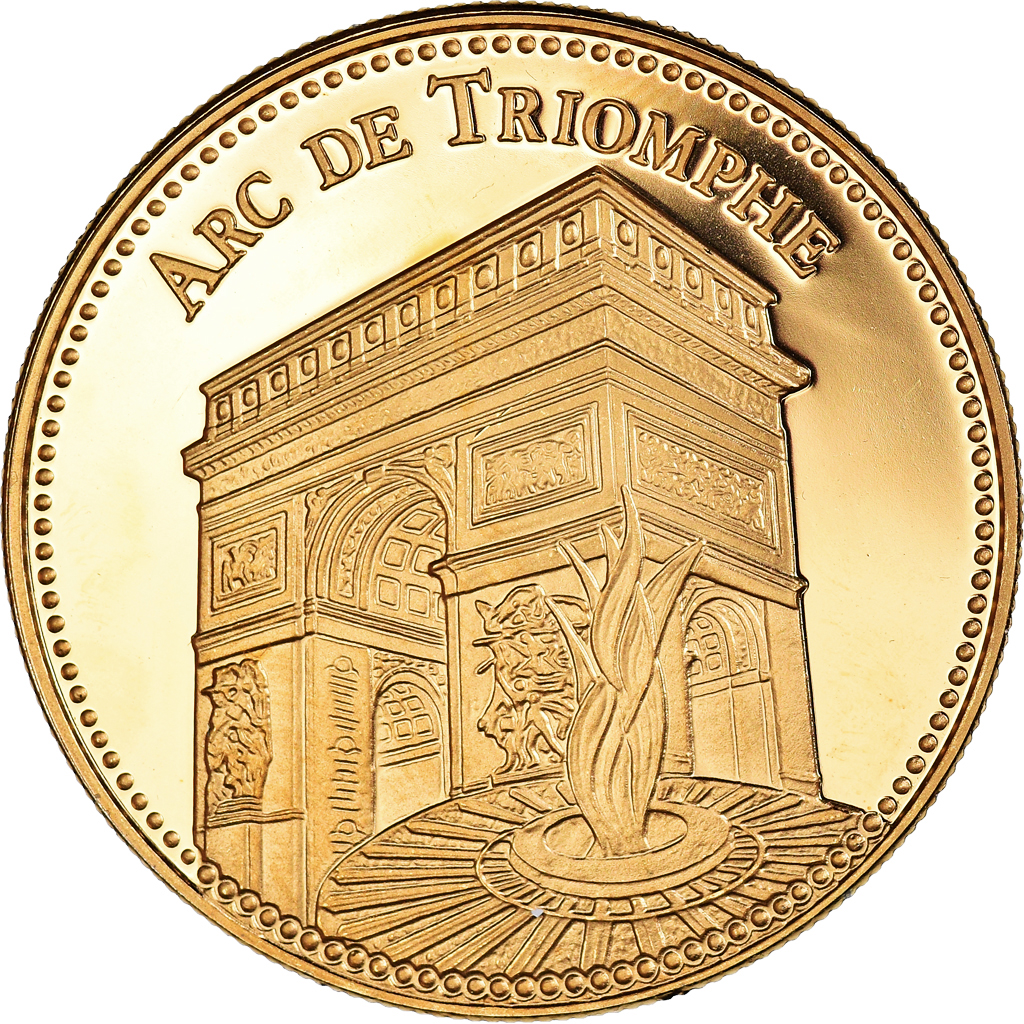 France, Medal, Paris - L'Arc de Triomphe, , Copper Gilt