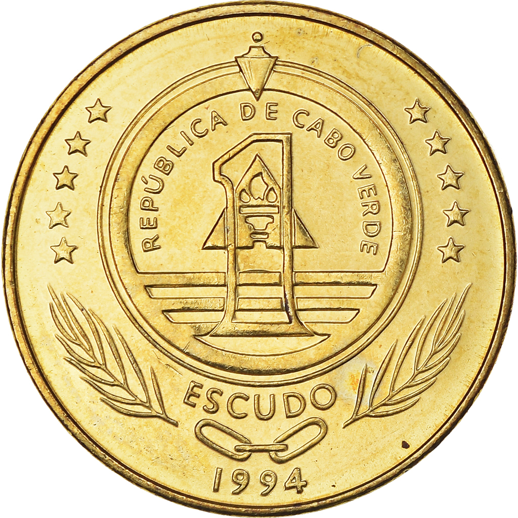 Coin, Cape Verde, Escudo, 1994, , Brass plated steel, KM27 African Coins