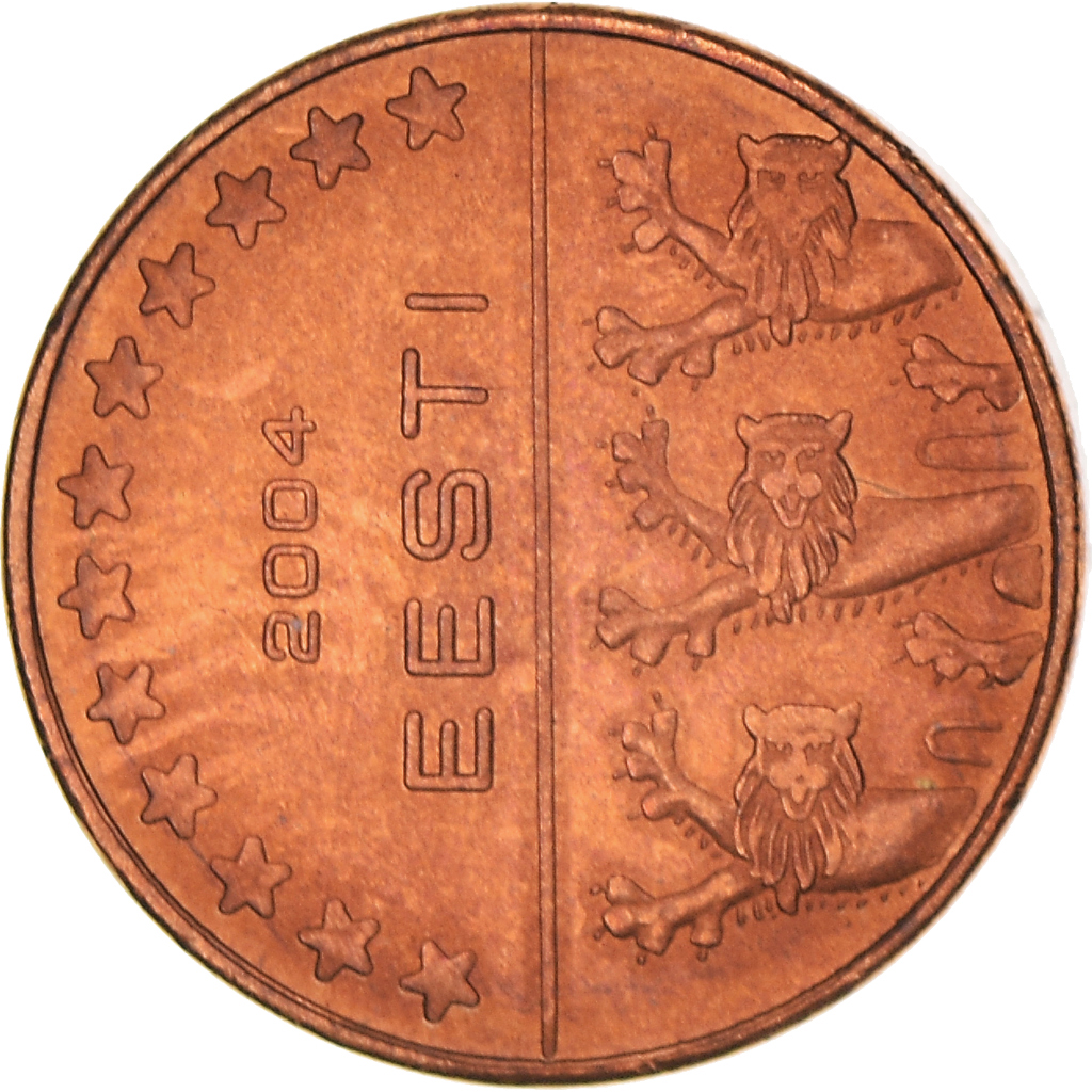Estonia, Euro Cent, 2004, unofficial private coin, MBC, Cobre chapado en acero