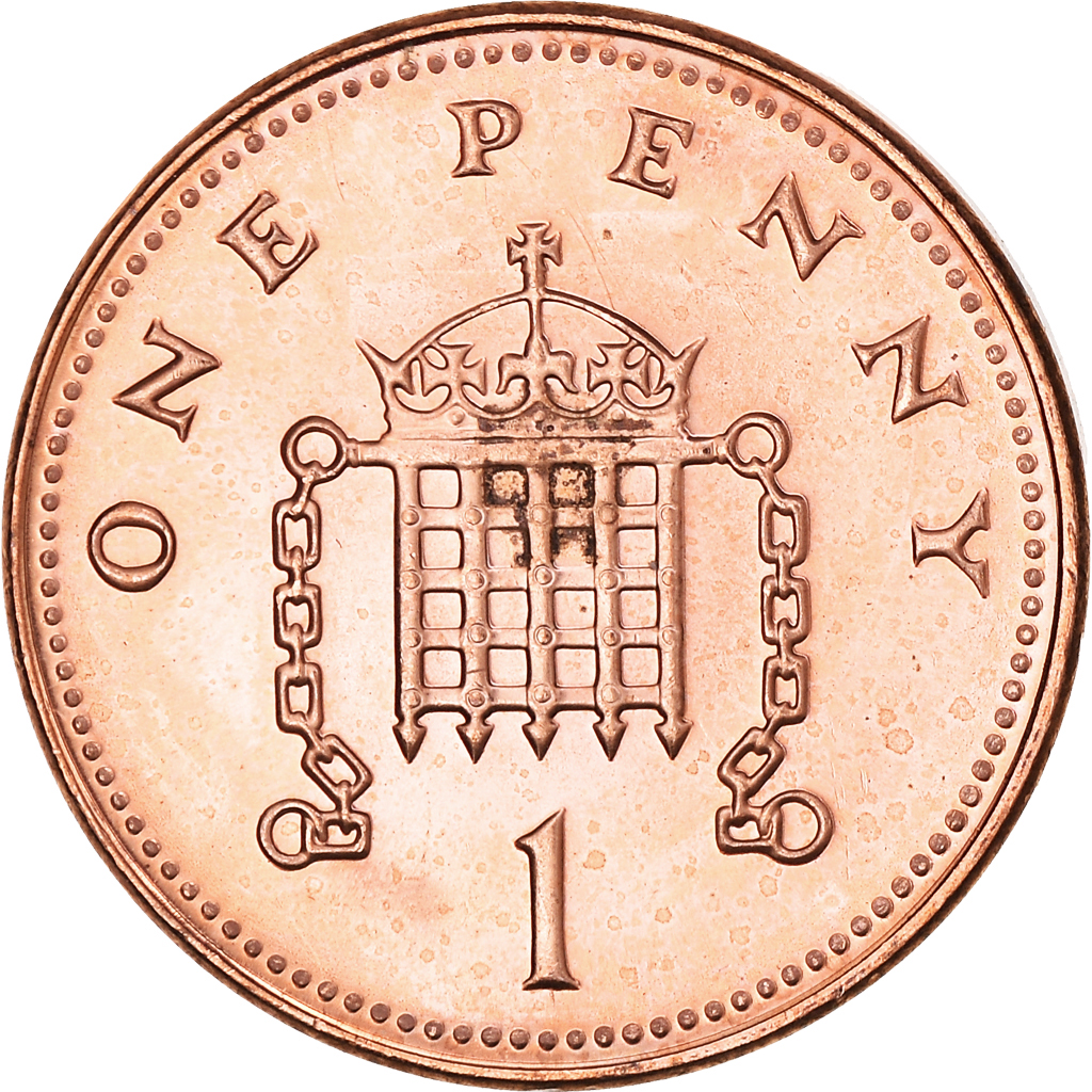 Moneda, Gran Bretaña, Elizabeth II, Penny, 2005, EBC+, Cobre chapado en acero