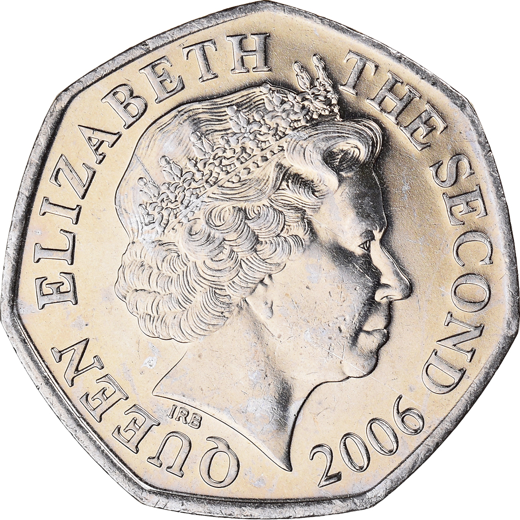 Coin, Jersey, Elizabeth II, 50 Pence, 2006, , Copper-nickel, KM:108