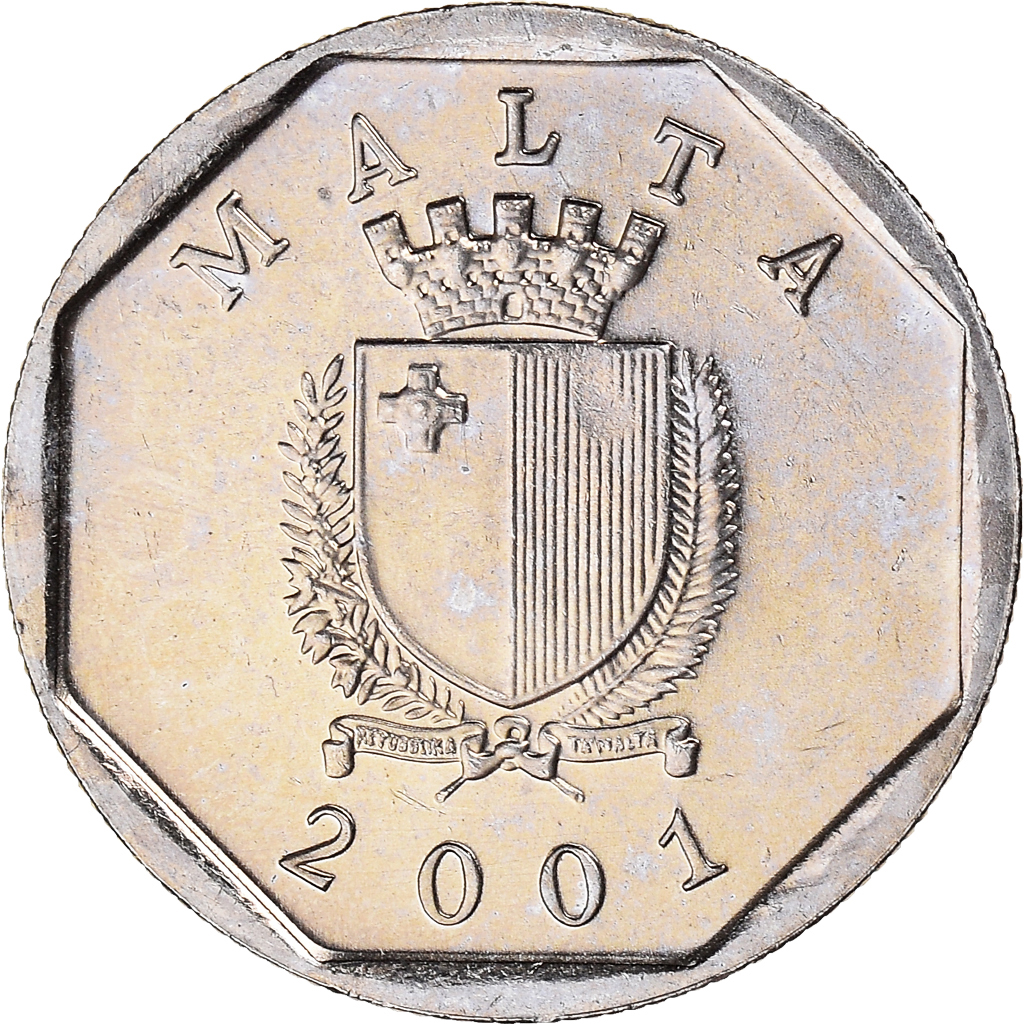 Moneda, Malta, 5 Cents, 2001, EBC, Níquel