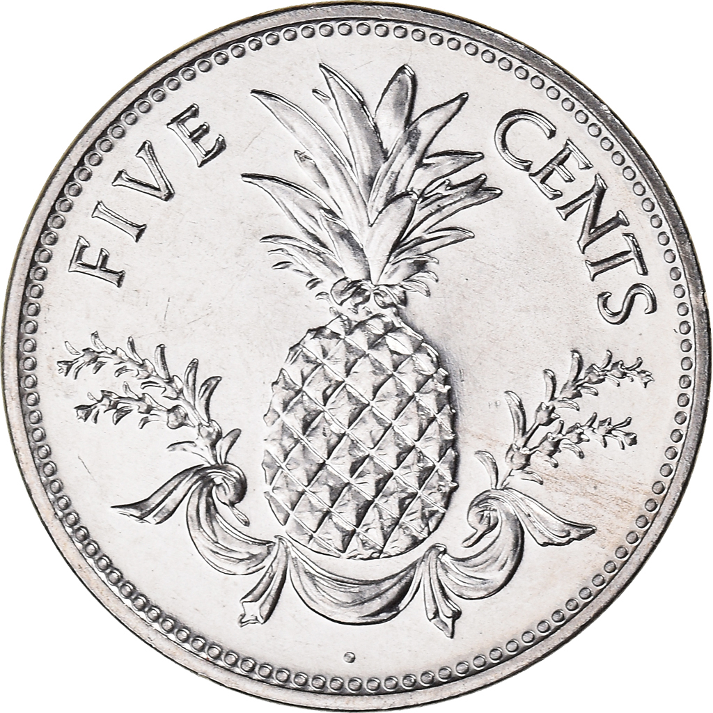 Coin, Bahamas, Elizabeth II, 5 Cents, 2004, Franklin Mint, 