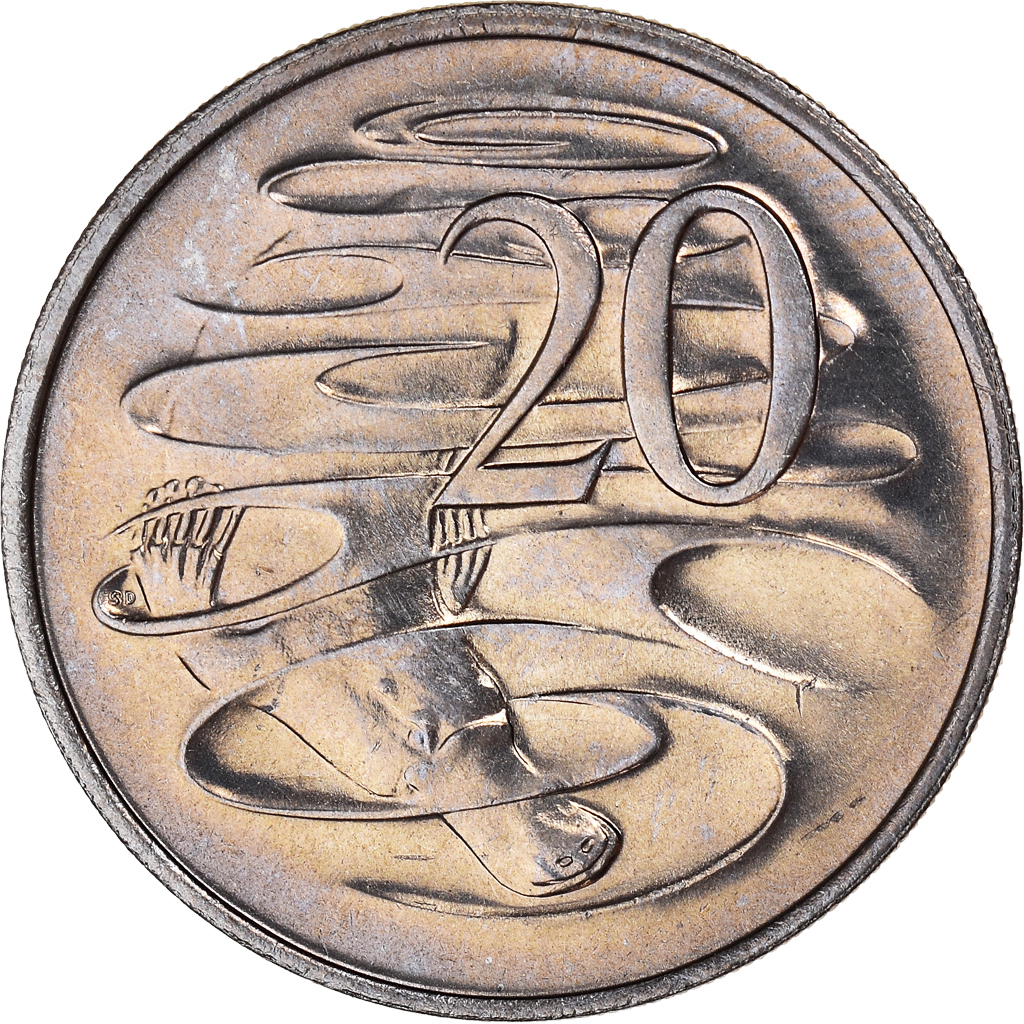 Coin, Australia, Elizabeth II, 20 Cents, 1984, , Coppernickel, KM66