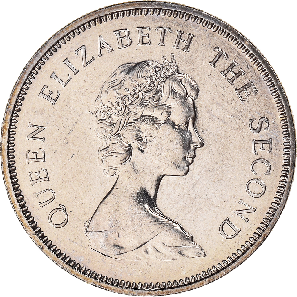 Coin Hong Kong Elizabeth II Dollar 1980 Copper nickel KM 43