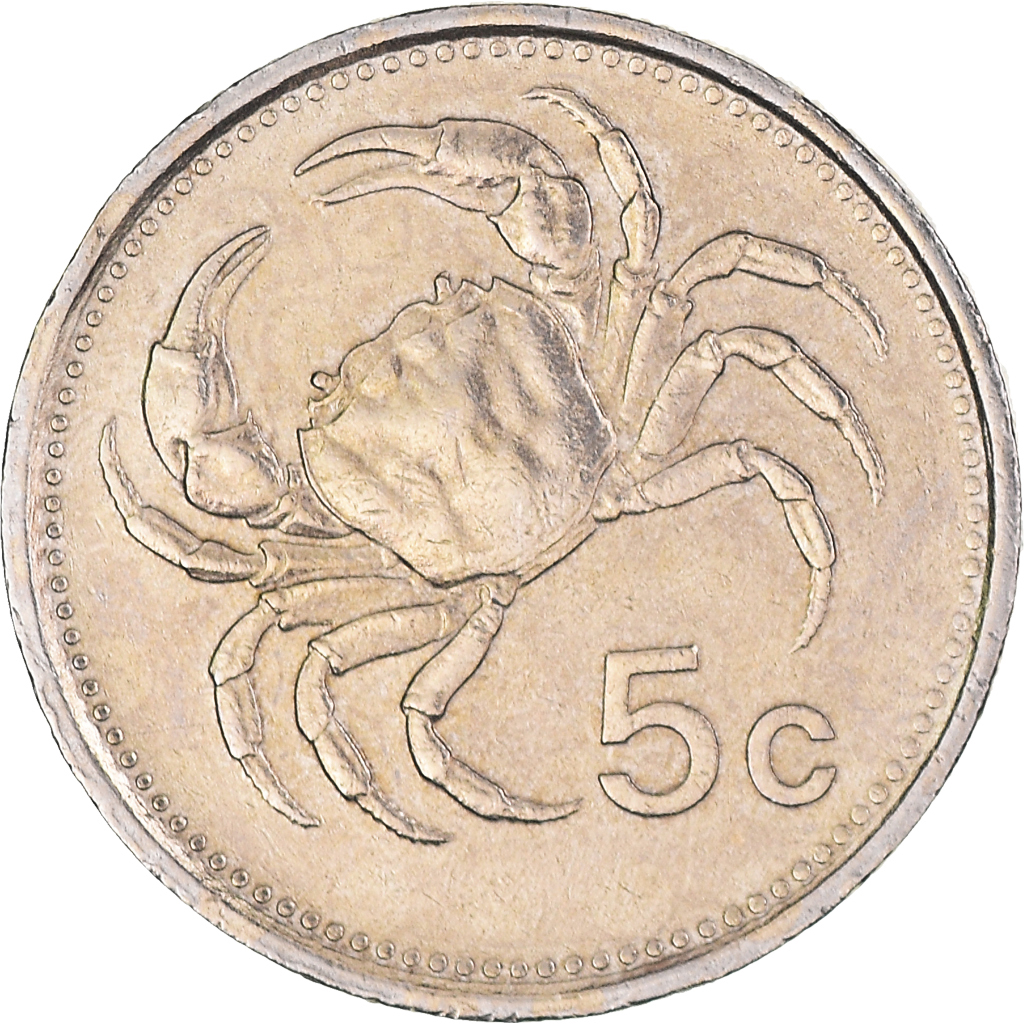 Moneda, Malta, 5 Cents, 1986, MBC+, Cobre - níquel, KM:77