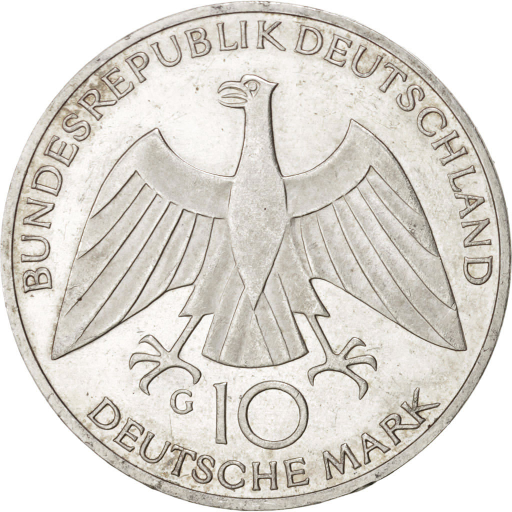 Coin, GERMANY - FEDERAL REPUBLIC, 10 Mark, 1972, Karlsruhe, , Silver