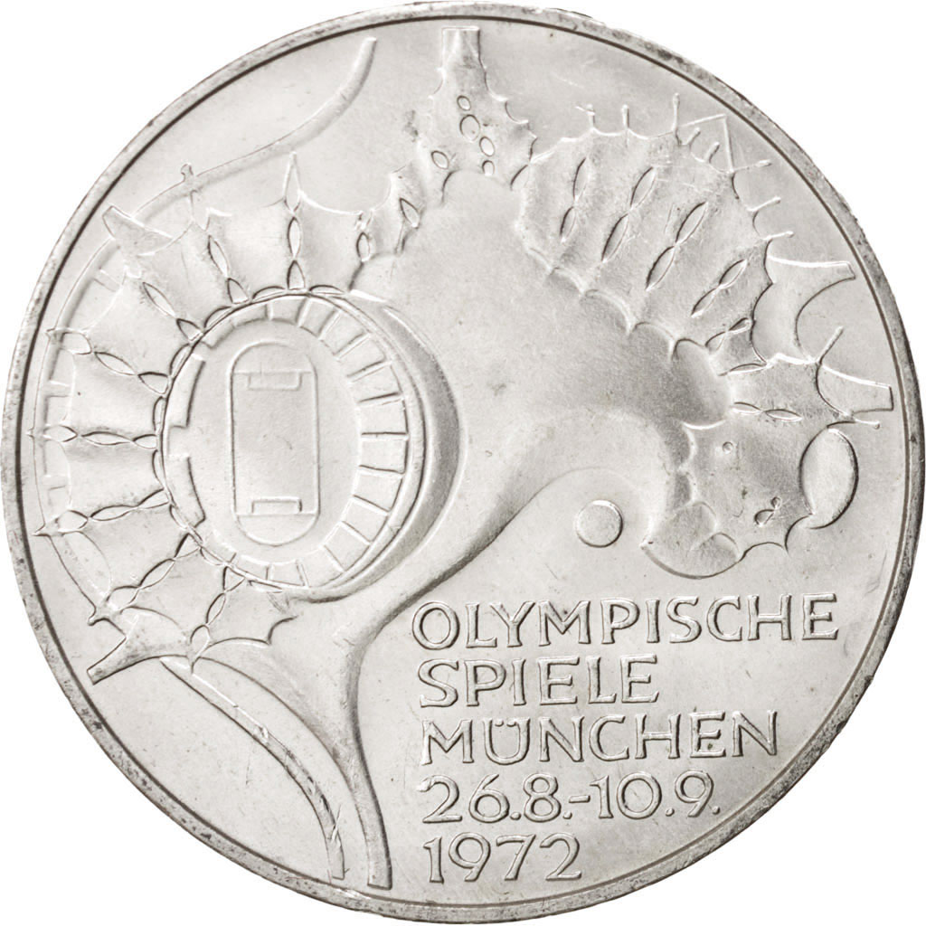 Coin, GERMANY - FEDERAL REPUBLIC, 10 Mark, 1972, Munich, , Silver, KM:133
