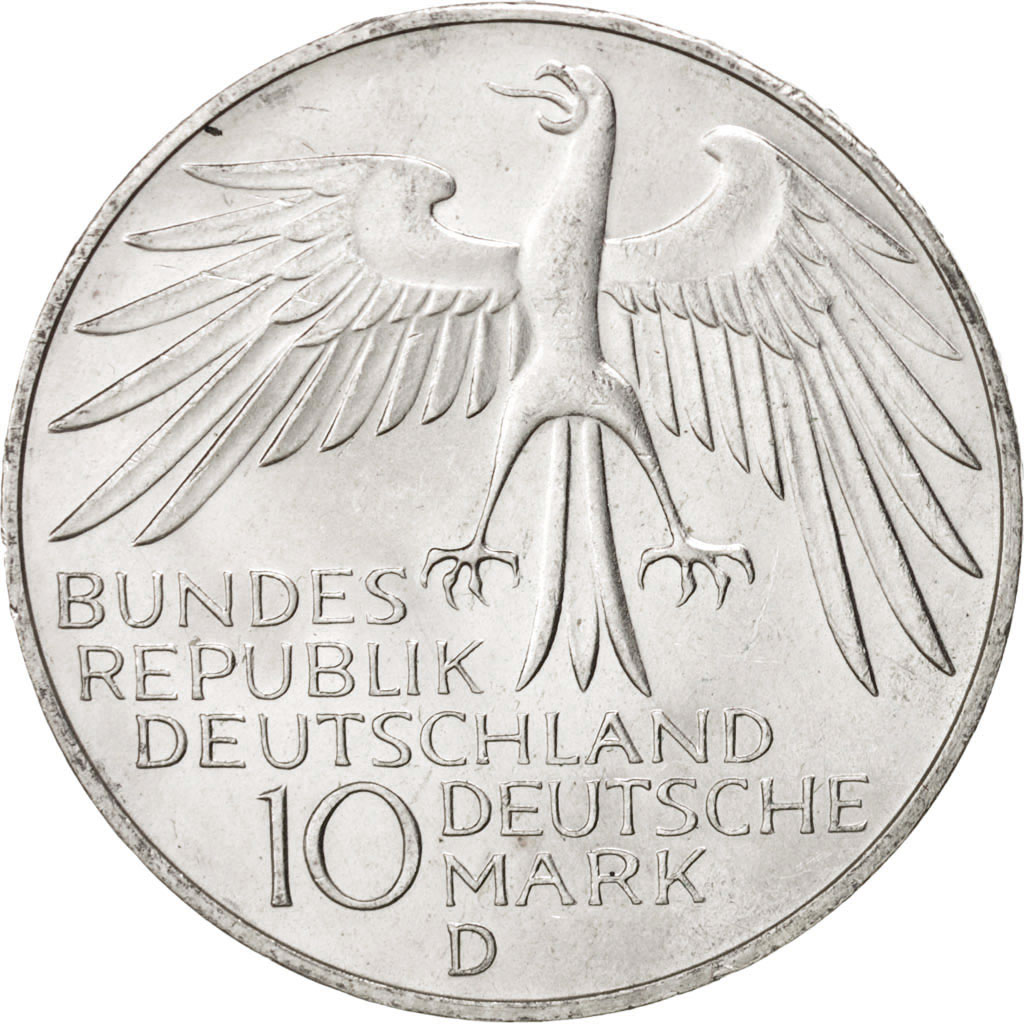 Coin, GERMANY - FEDERAL REPUBLIC, 10 Mark, 1972, Munich, , Silver, KM:133