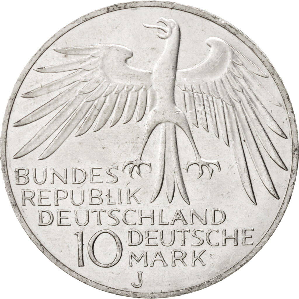 Coin, GERMANY - FEDERAL REPUBLIC, 10 Mark, 1972, Hamburg, , Silver, KM:133