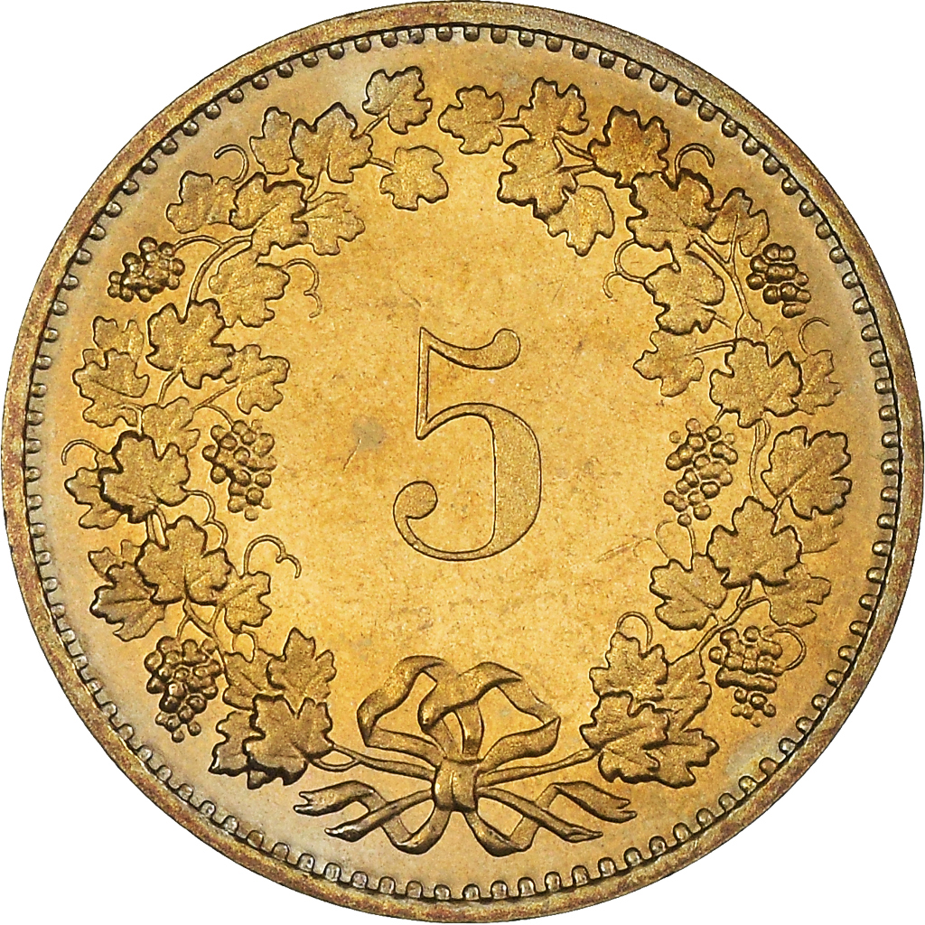 Moneda, Suiza, 5 Rappen, 1982, Bern, SC+, Aluminio - bronce, KM:26c