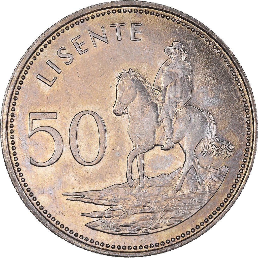 Coin, Lesotho, Moshoeshoe II, 50 Licente, Lisente, 1983, | African