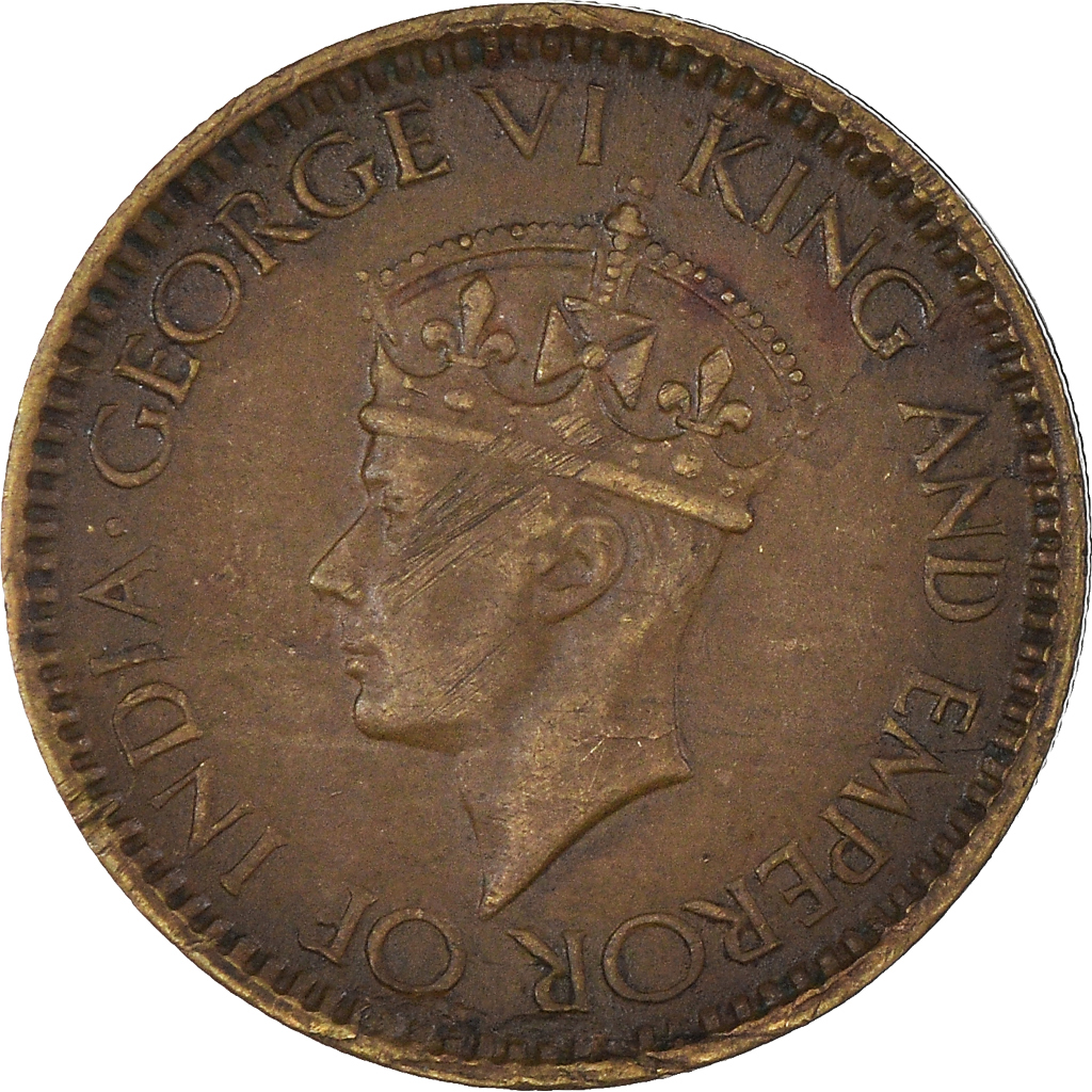 Coin, Ceylon, George VI, 25 Cents, 1943, , Nickel-brass, KM:115