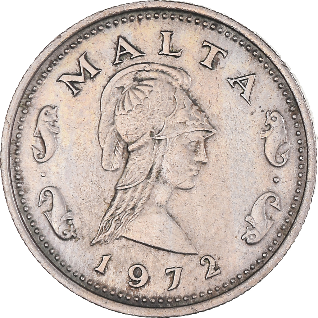 Coin, Malta, 2 Cents, 1972, British Royal Mint, , Copper-nickel, KM:9