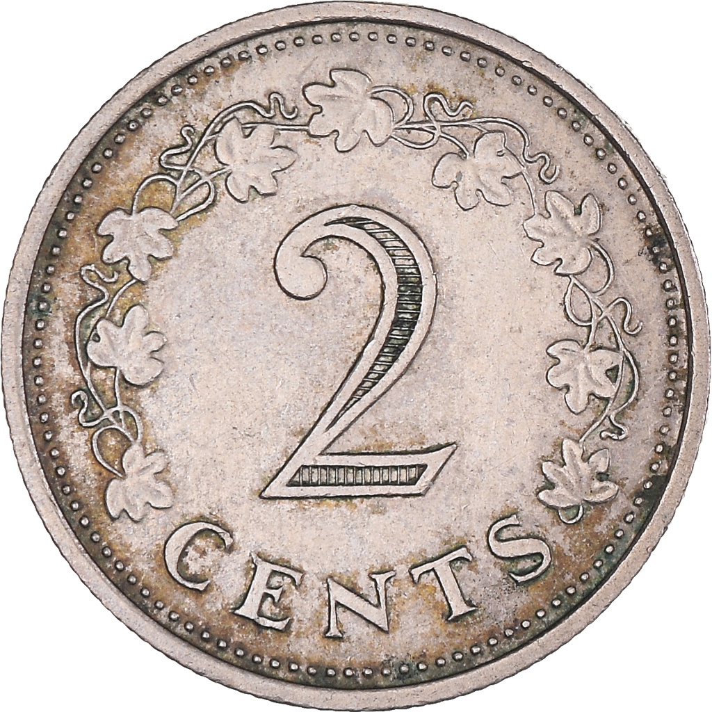 Coin, Malta, 2 Cents, 1972, British Royal Mint, , Copper-nickel, KM:9