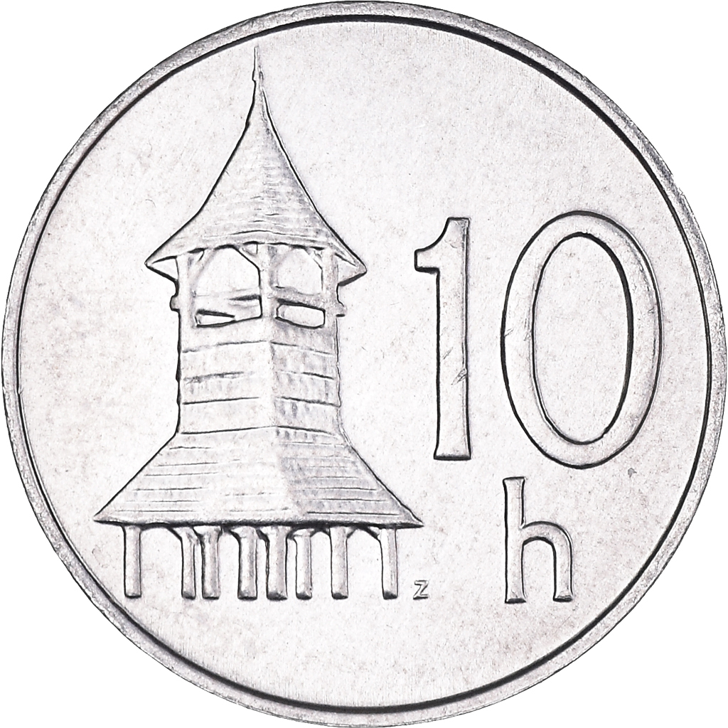 Moneda, Eslovaquia, 10 Halierov, 2002, EBC+, Aluminio, KM:17