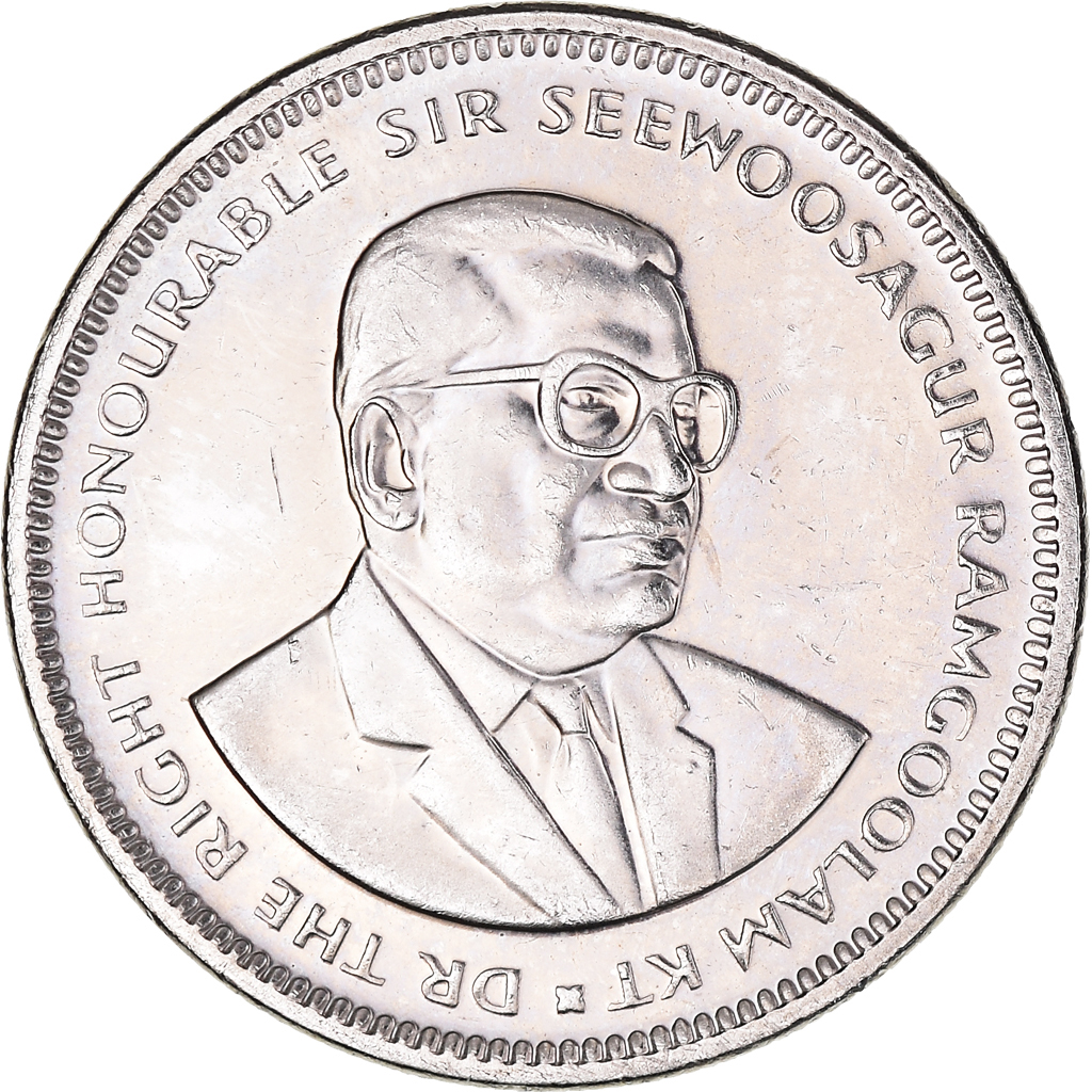Moneda, Mauricio, 1/2 Rupee, 1999, MBC, Cobre - níquel